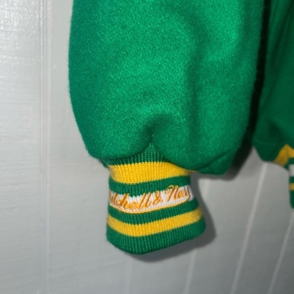 NWT Mitchell & Ness Boston celtics NBA Varsity Wool Hardwood Classics Jacket 3XL - Picture 12 of 16
